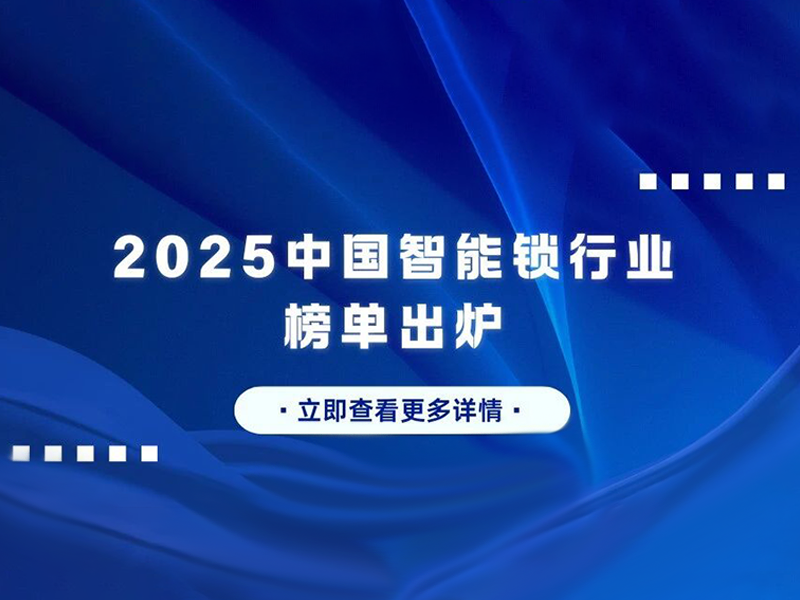 2025中国智能锁行业榜单出炉！领军品牌、爆款产品全汇总，选品不踩坑